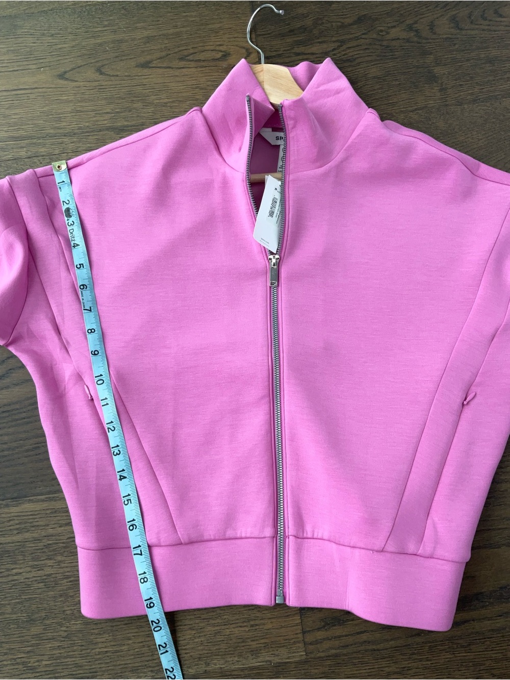 SPANX Air Essentials Pink Zip-Front Track Jacket - Picture 6 of 6